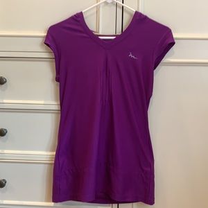 Cap sleeve muscle tee hoodie shirt